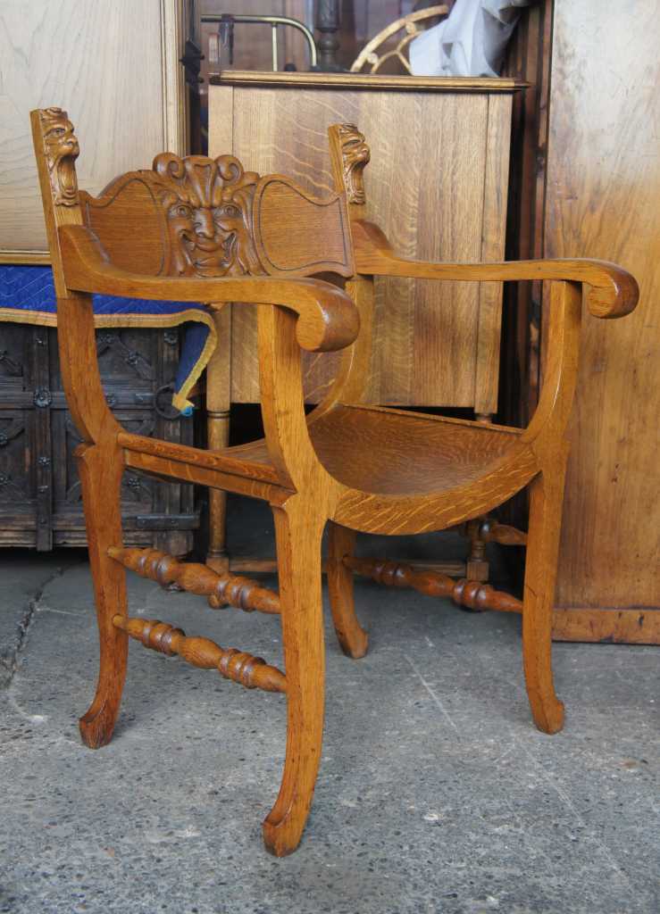 Late Victorian Stomps Burkhardt Saddle Curule Seat Northwind Chair ...