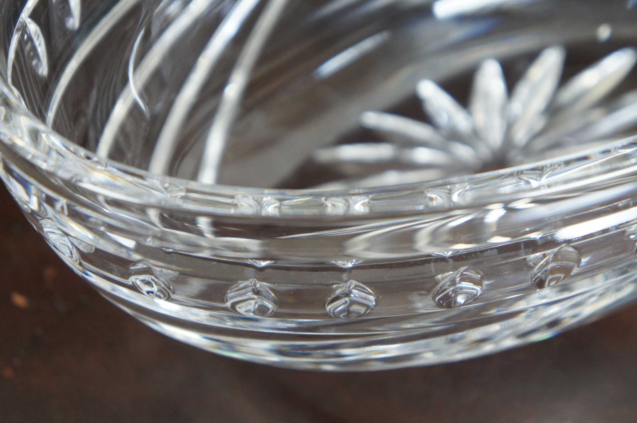 Waterford Cut Crystal Overture Oval Centerpiece Candy Sugar Bowl