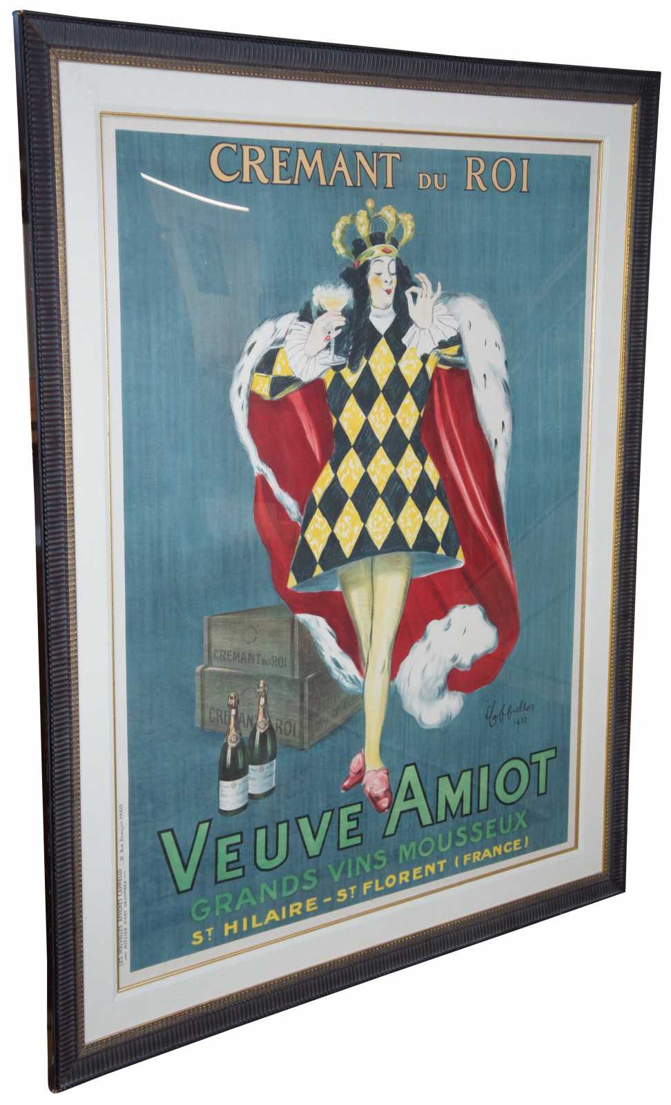 1890s Vintage French Champagne Poster, Veuve Amiot