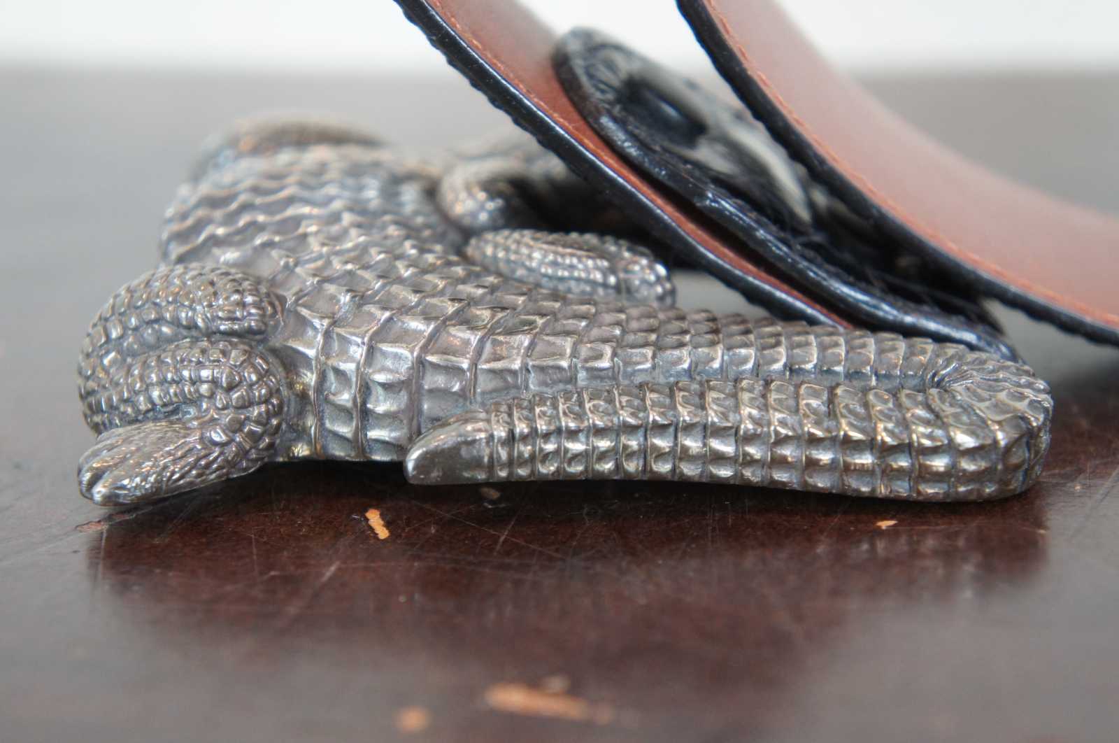 Kieselstein-Cord Shiny Black Alligator Belt - Ann's Fabulous Closeouts