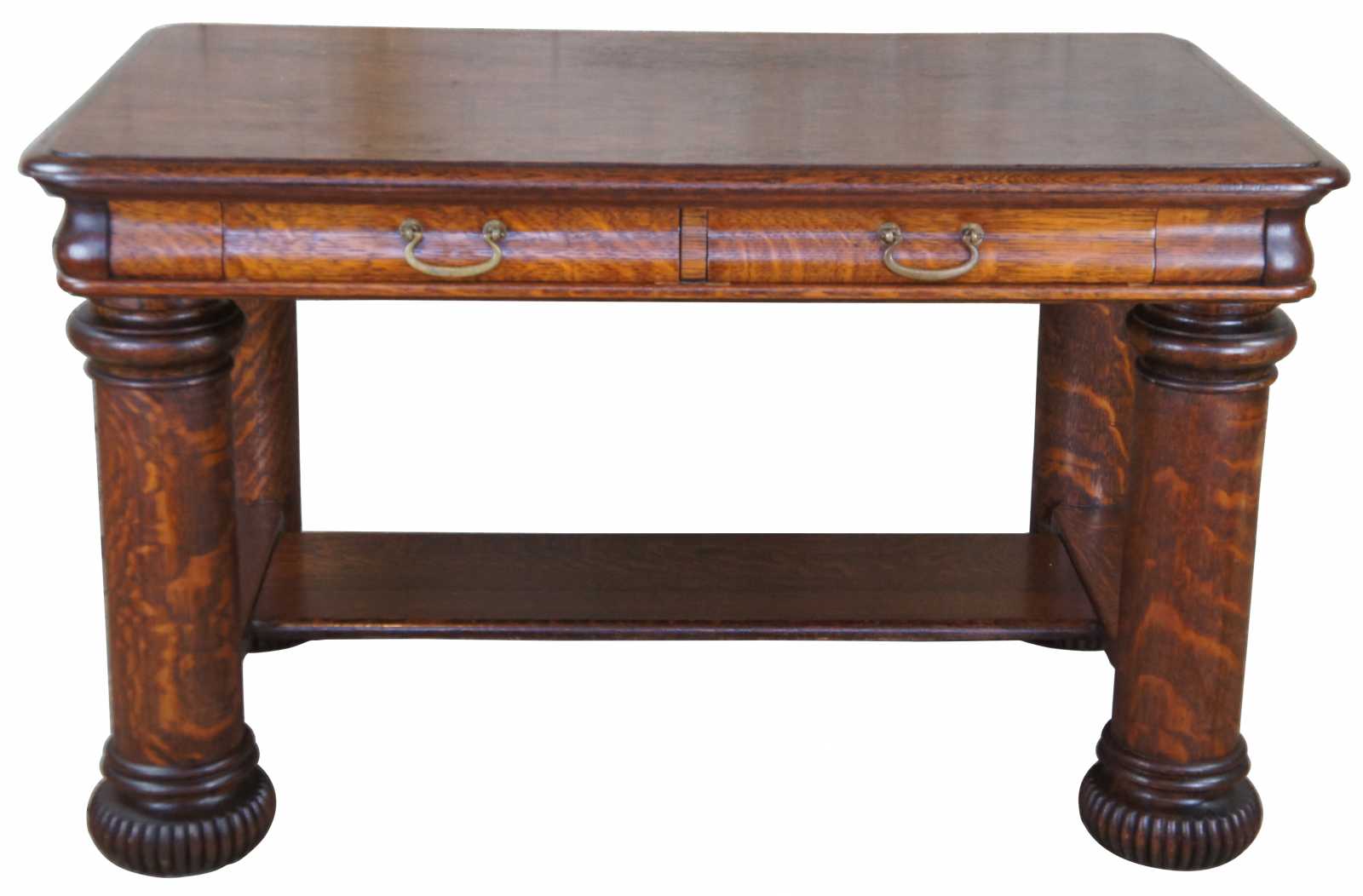 Tiger oak clearance library table