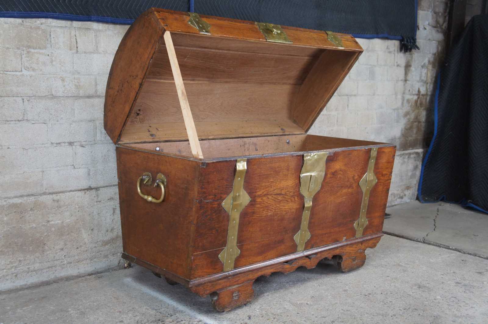 18th Century Antique Reproduction B Style Trunk Chest or Box 