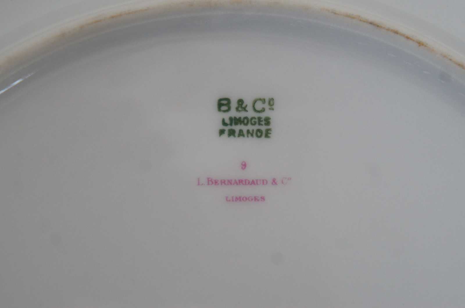 11 L. Bernardaud Co Limoges France Porcelain Dinner Plates Black