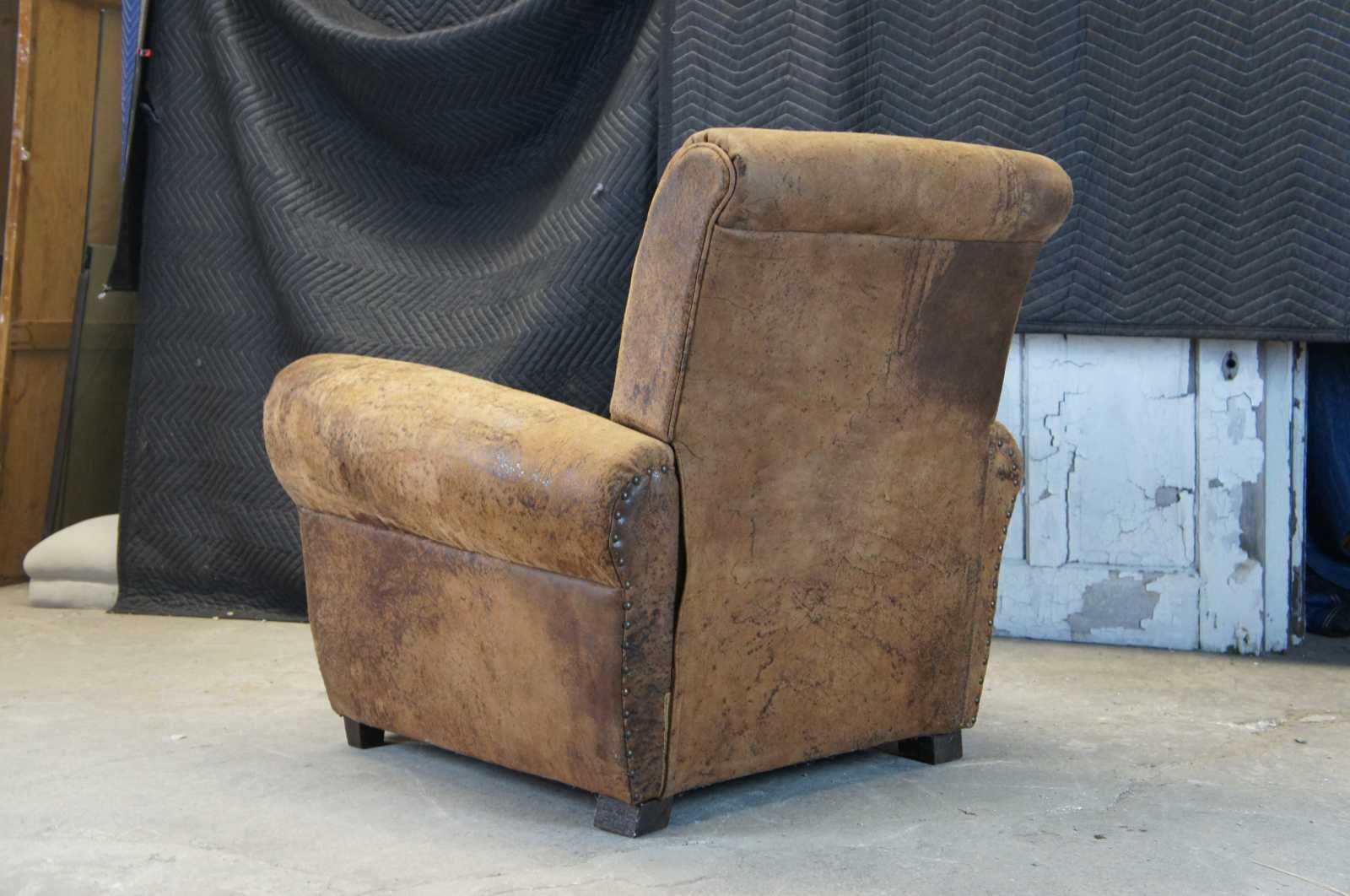 1920s parisian leather 2024 club chair