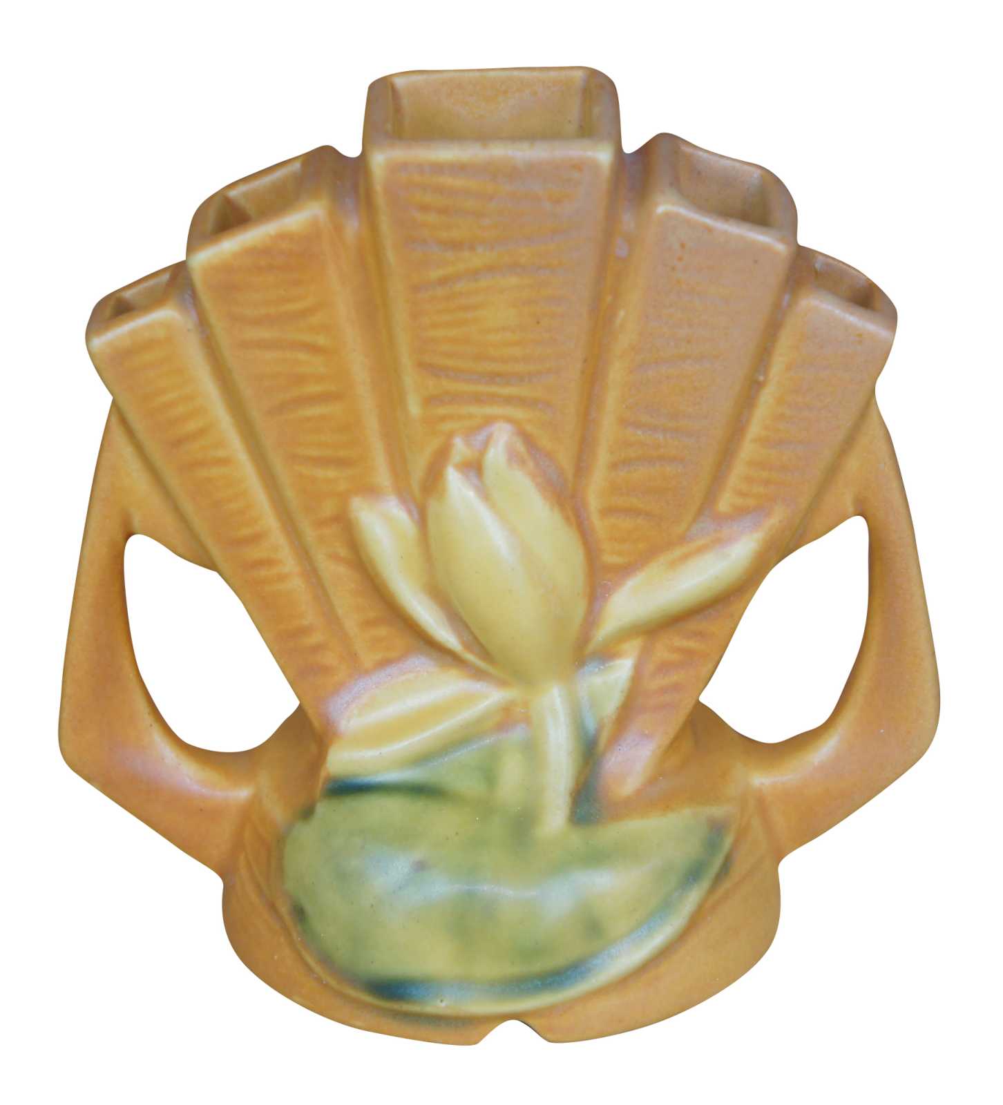 Roseville Waterlilly on sale Flower Frog/Finger Fan Budvase