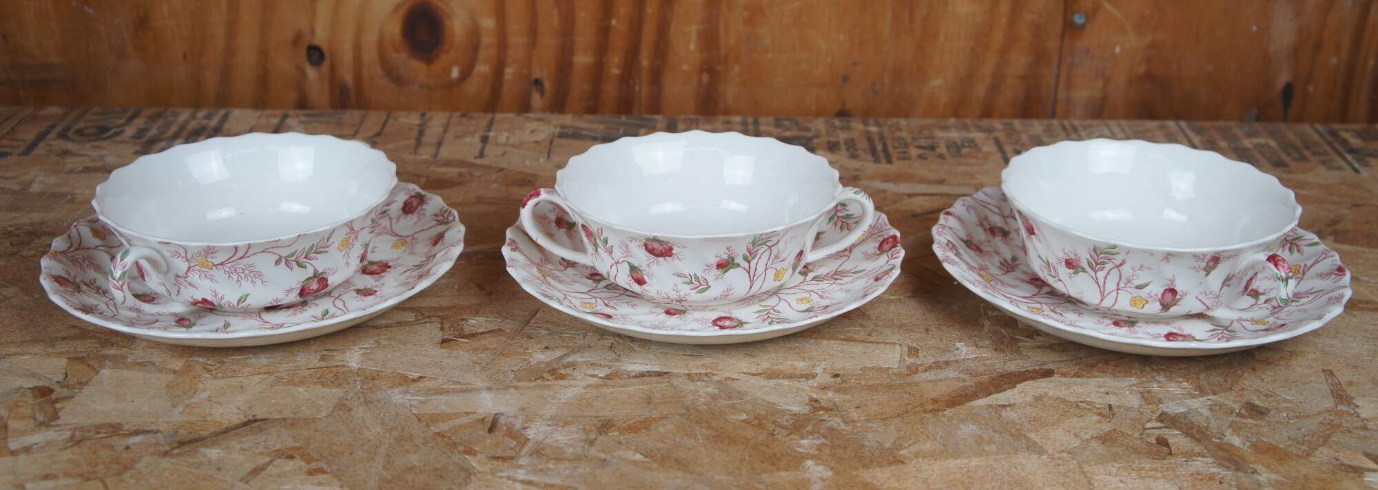 33 pcs Vintage Copeland Rosebud Chintz Spode China Dinnerware England  Floral 10