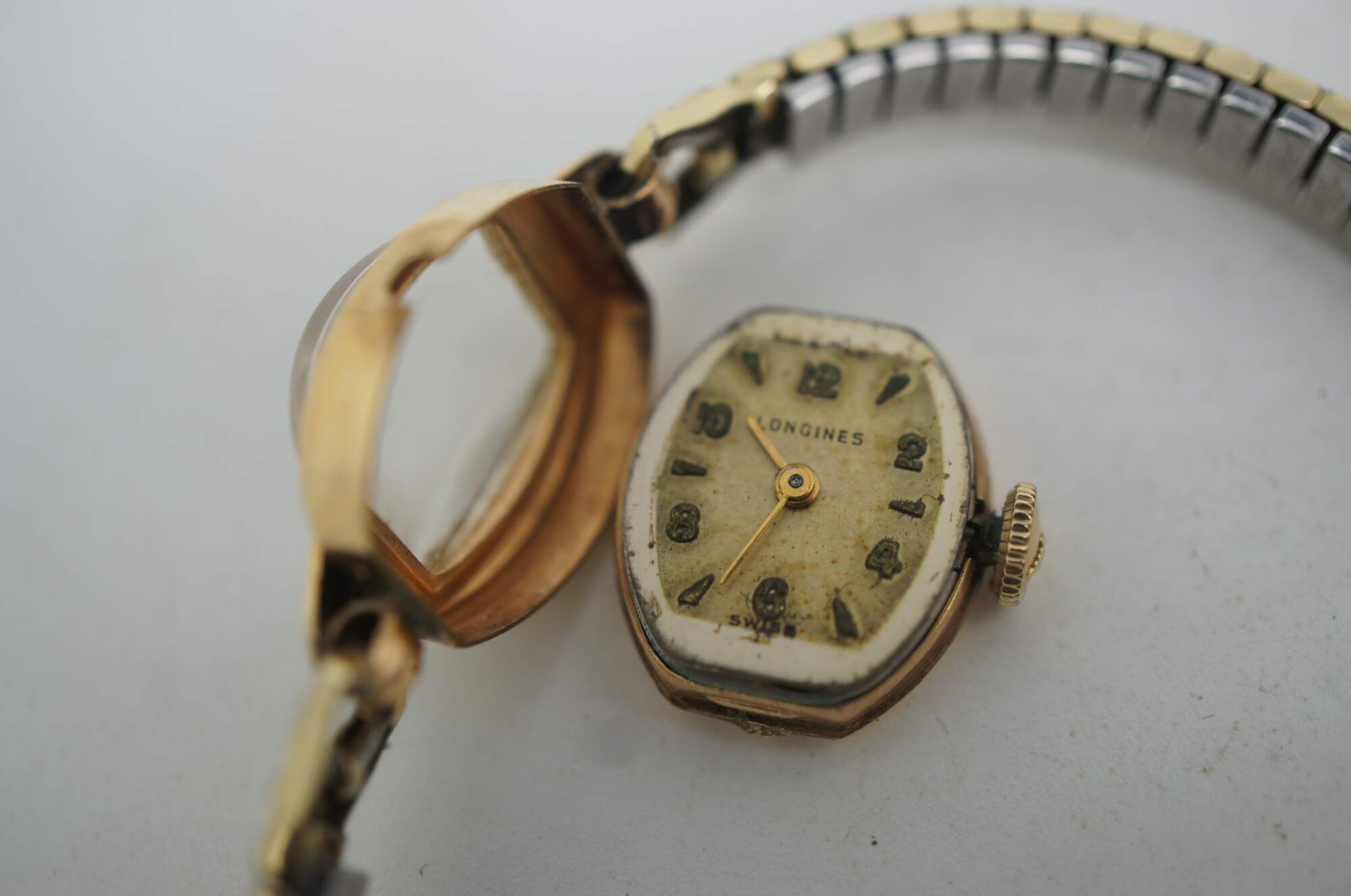 Vintage Swiss Longines 14K Gold Ladies Wrist Watch 17 Jewels