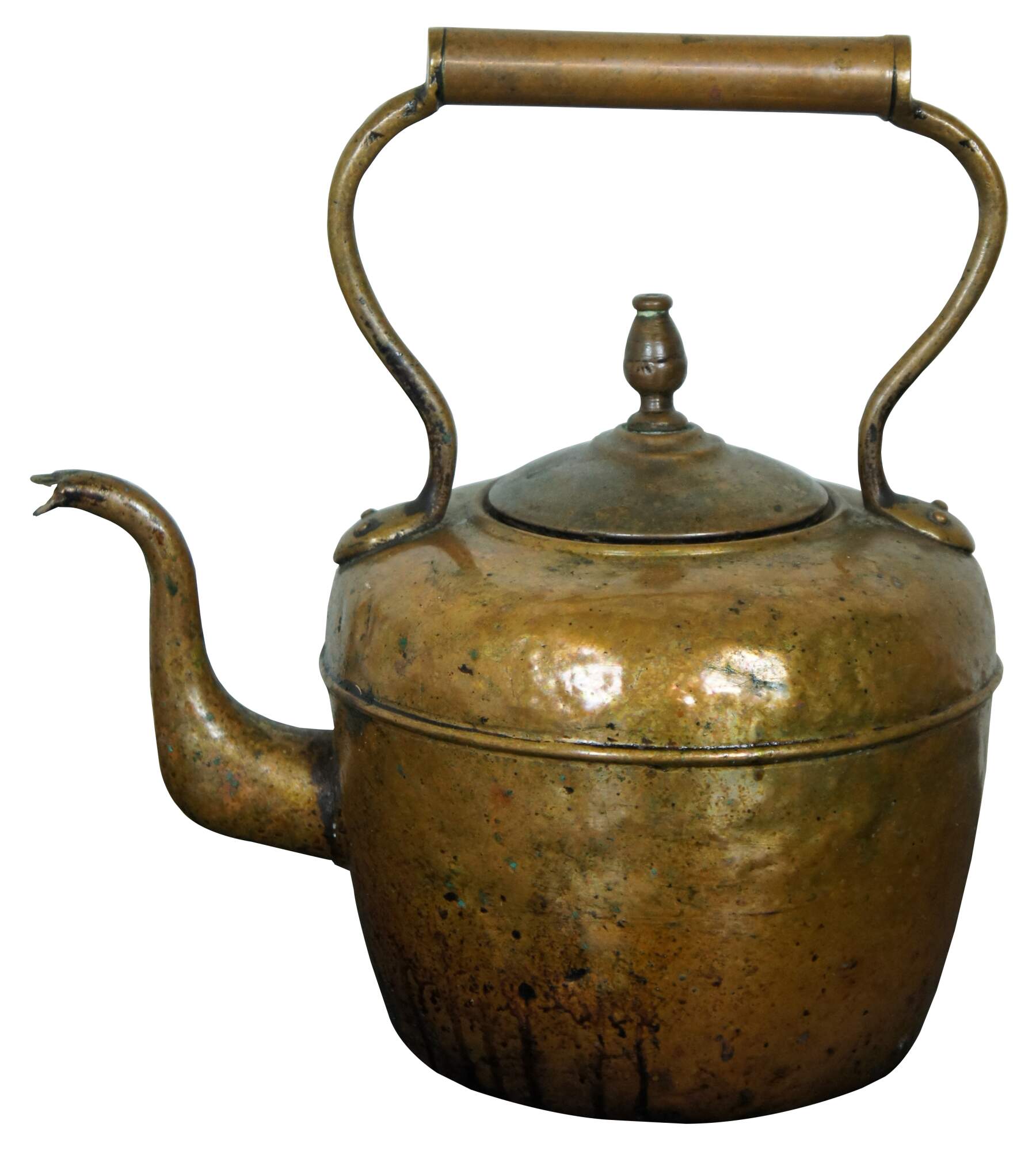 19th Century Brass Tea Kettle