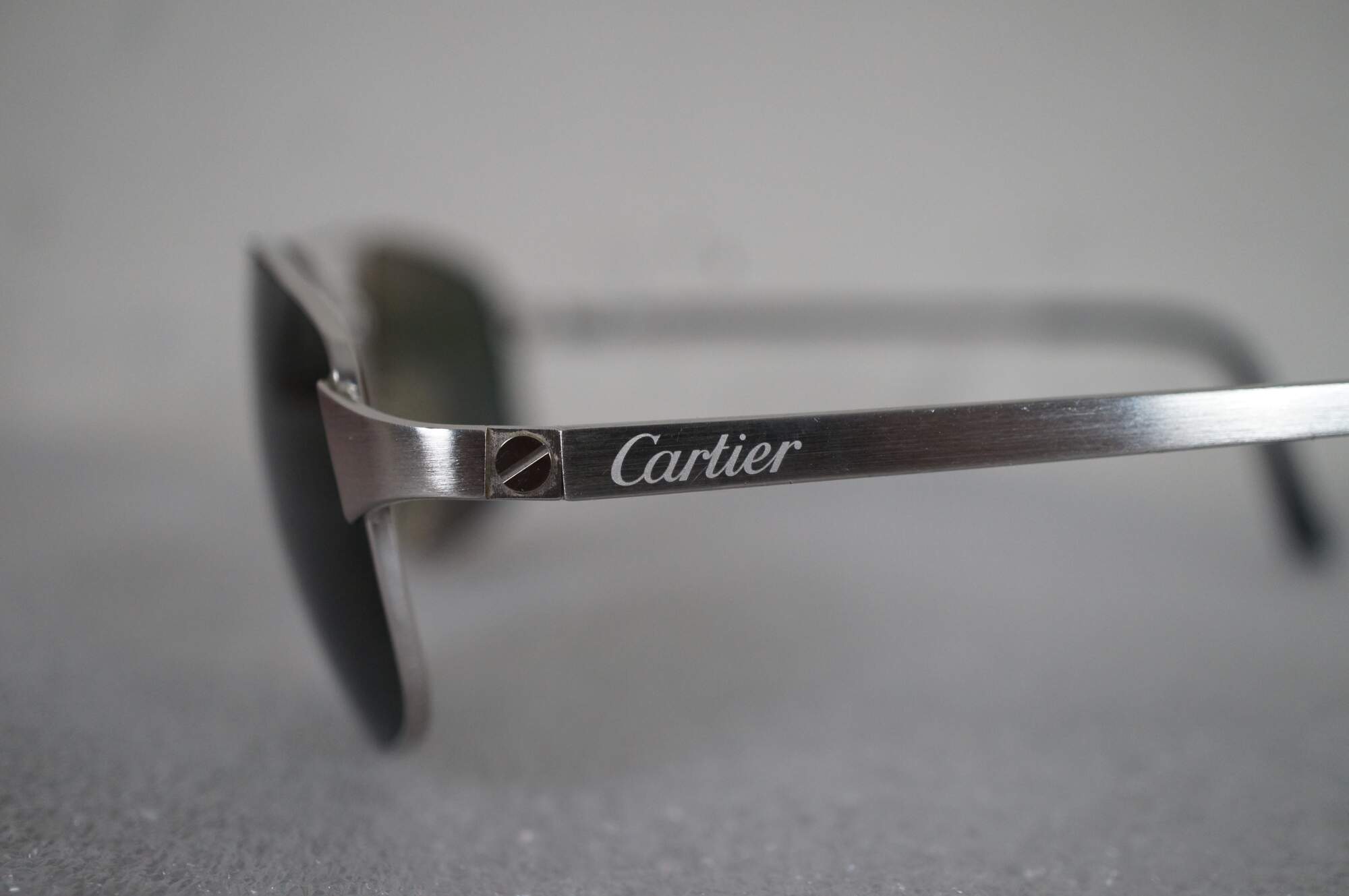 Cartier France 60 18 130 Santos Galaxy Aviator Rimless Sunglasses COA