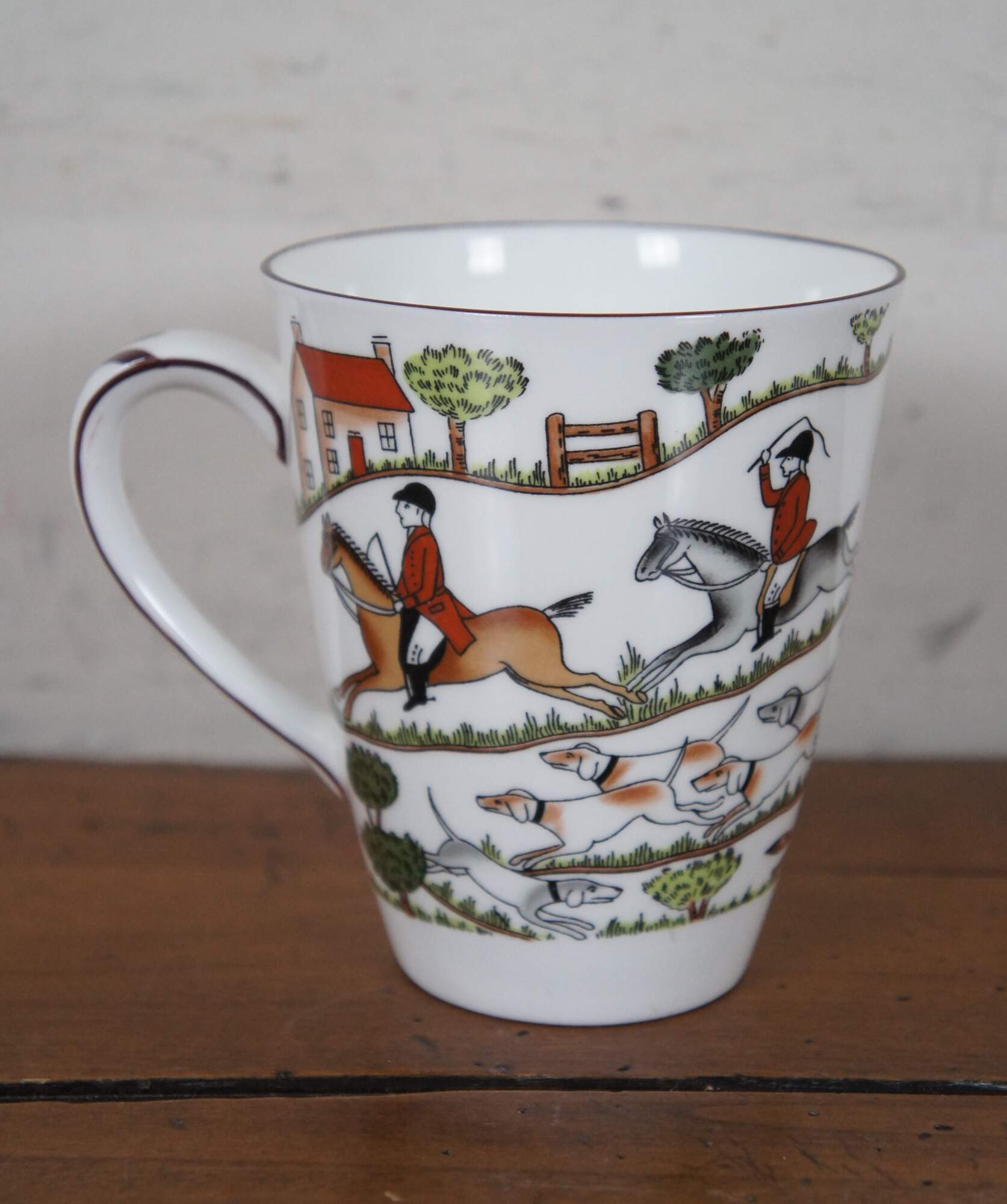 Irish Porcelain Coffee Mug It's A Fox Hunt 4.25 X 3 Shades of