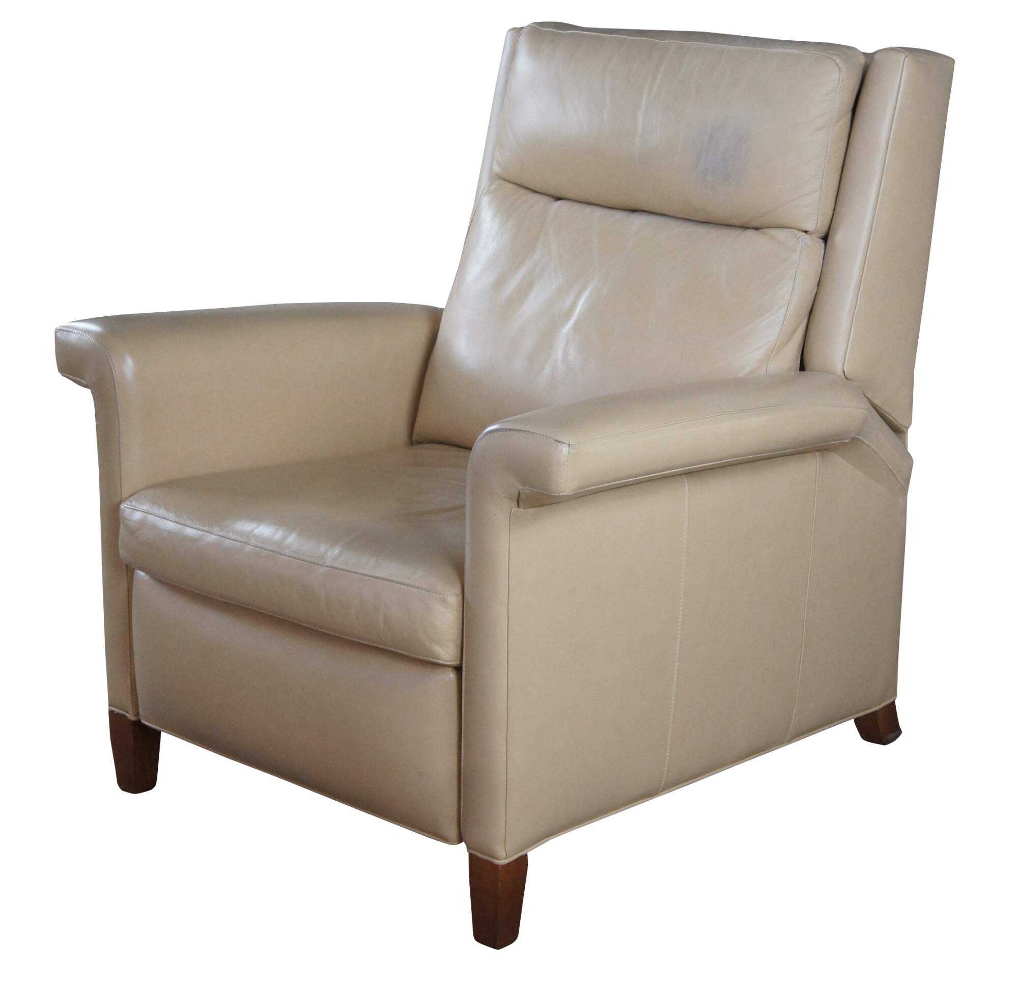 Ghent Leather Recliner, Modern Rustic Style, Full Grain Leather