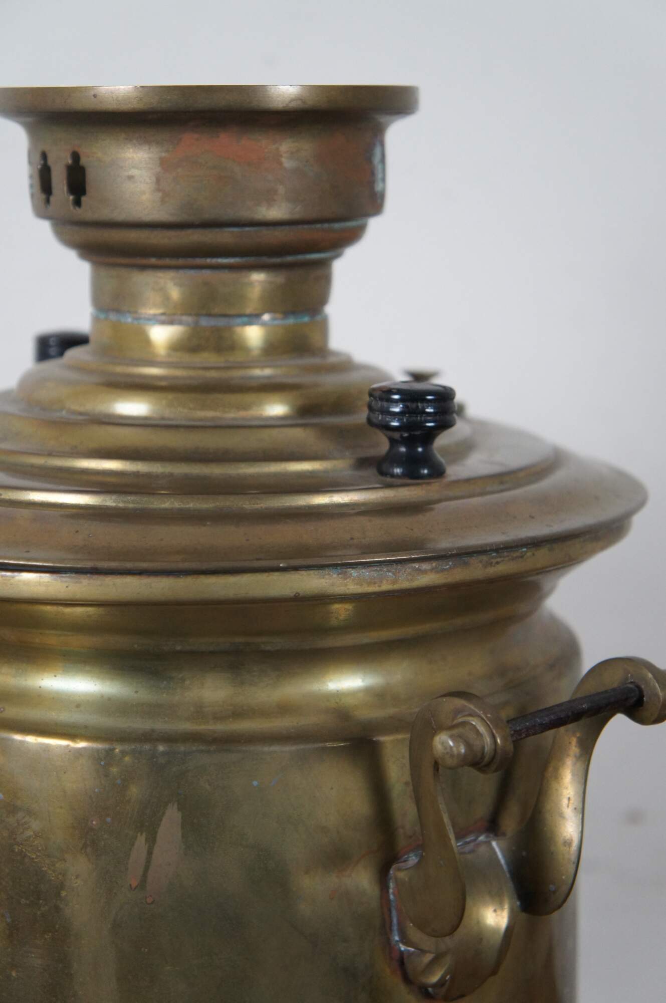 Antique USSR Russian Brass Samovar Hot Water Tea Coffee Server Urn w/ brass  mug