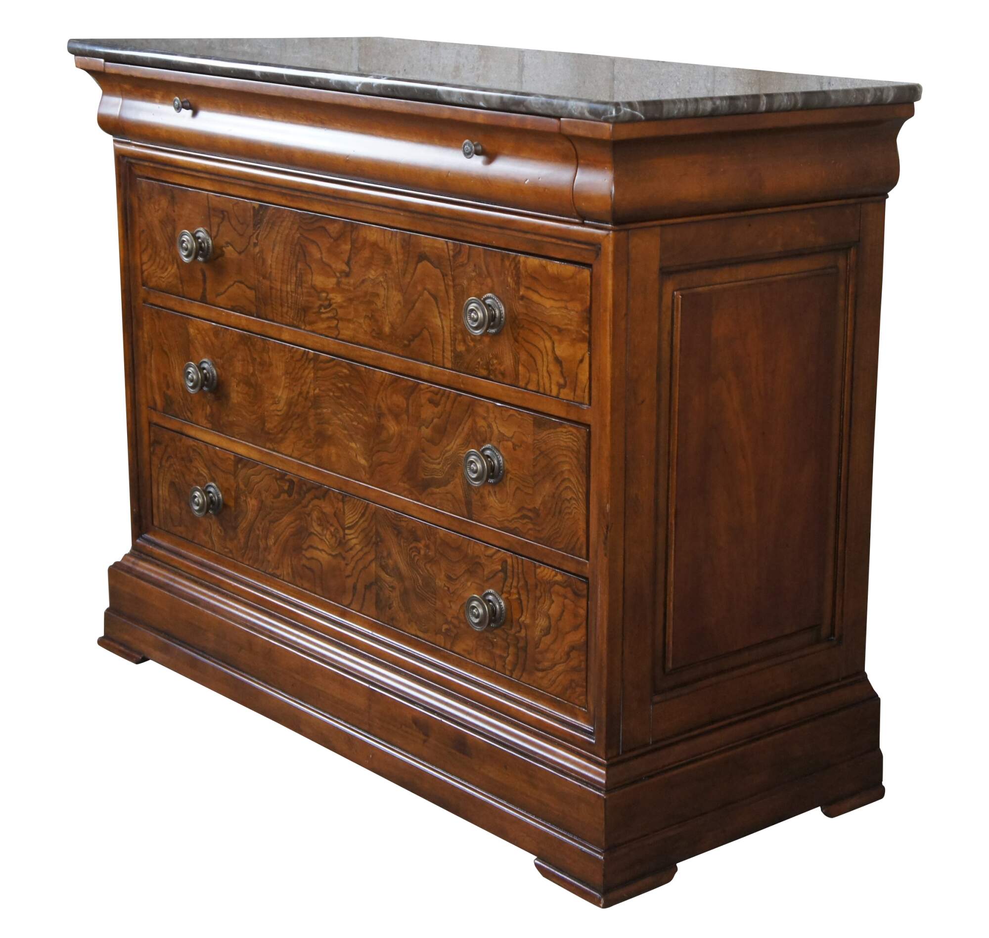 Louis Philippe Dresser with Cherry Finish with Antique Brass