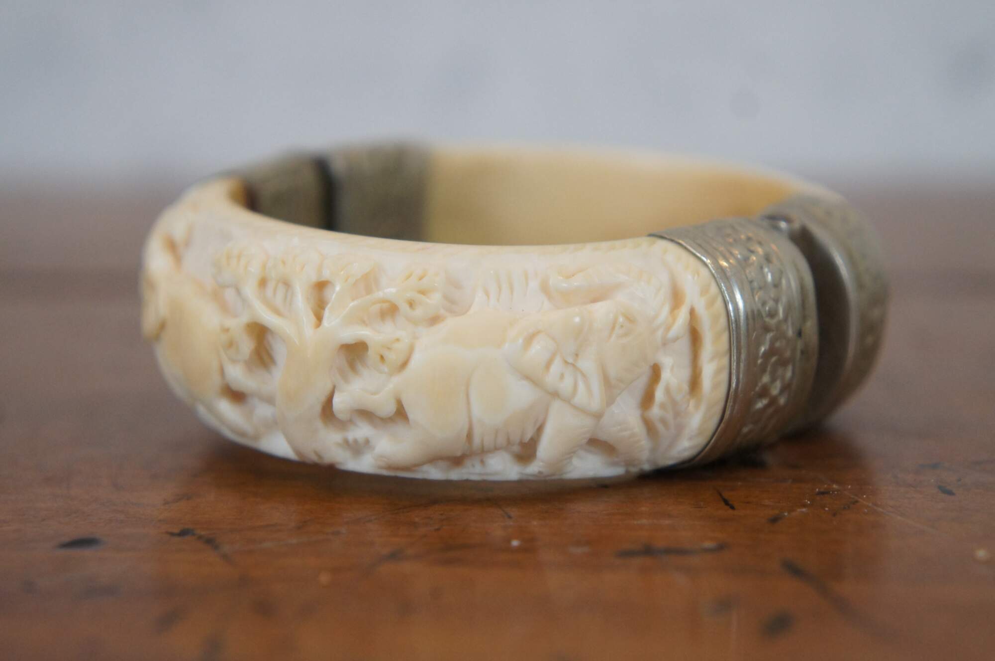 Carved on sale bone bracelet