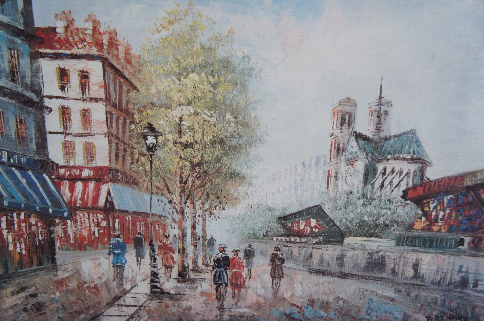 Paul Renard French Impressionist Paris Cityscape Street