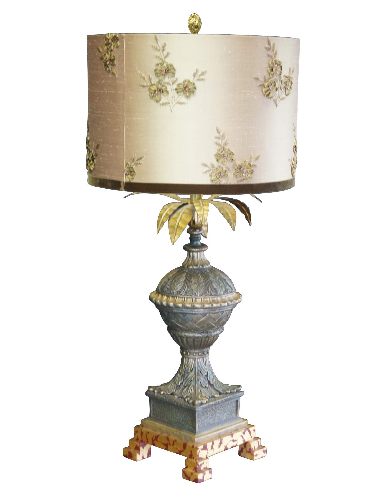 Vintage Frederick Cooper Brass Barley Twist Altar Candlestick Buffet Lamp  38