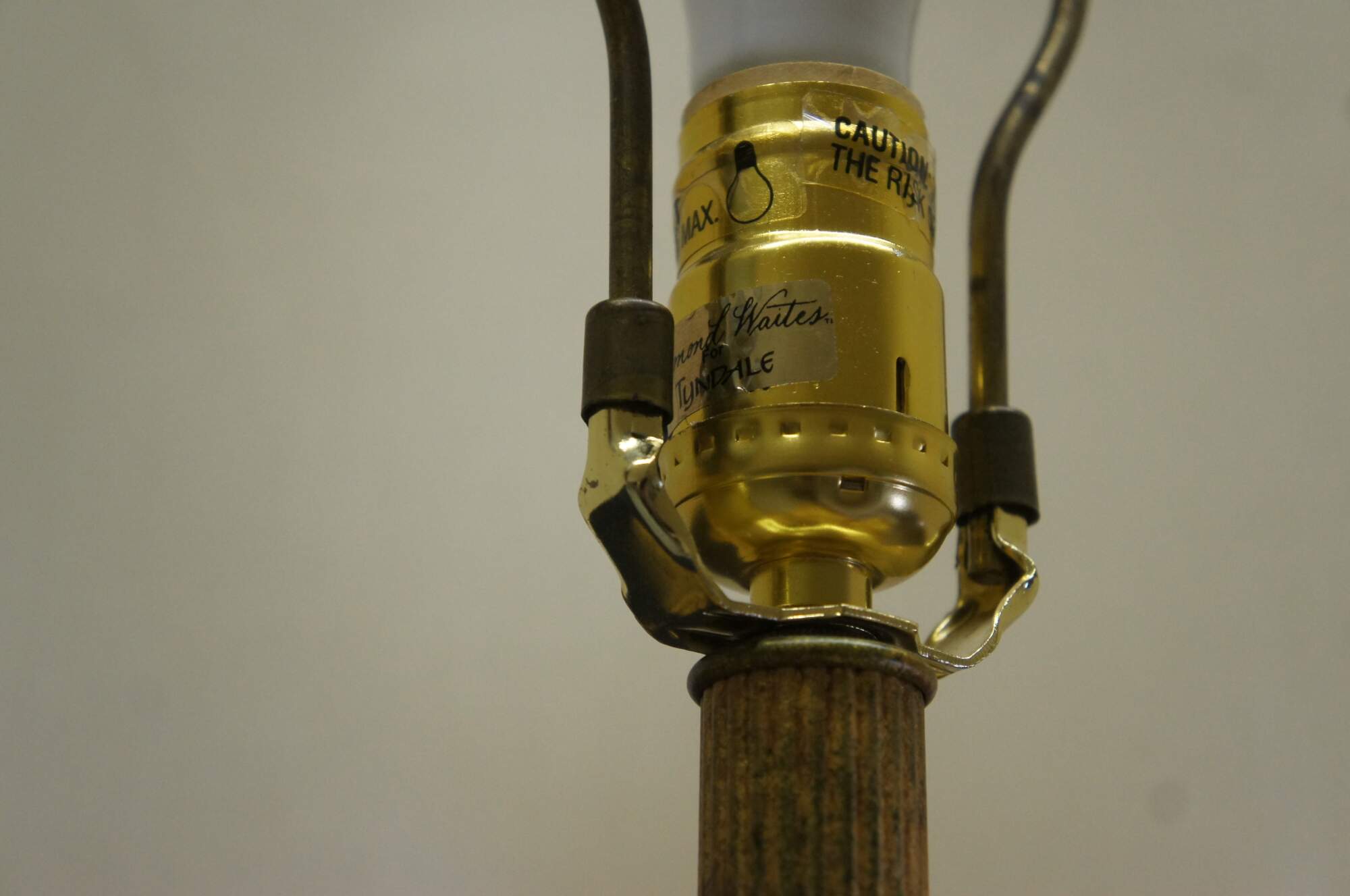 Vintage Frederick Cooper Brass Barley Twist Altar Candlestick Buffet Lamp  38