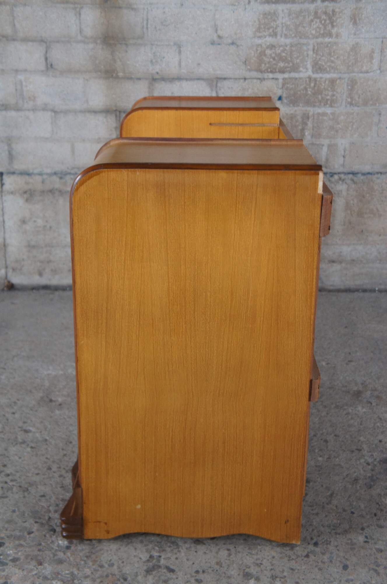 Art Deco Waterfall Vanity Makeup Table With Mirror Shell Bakelite