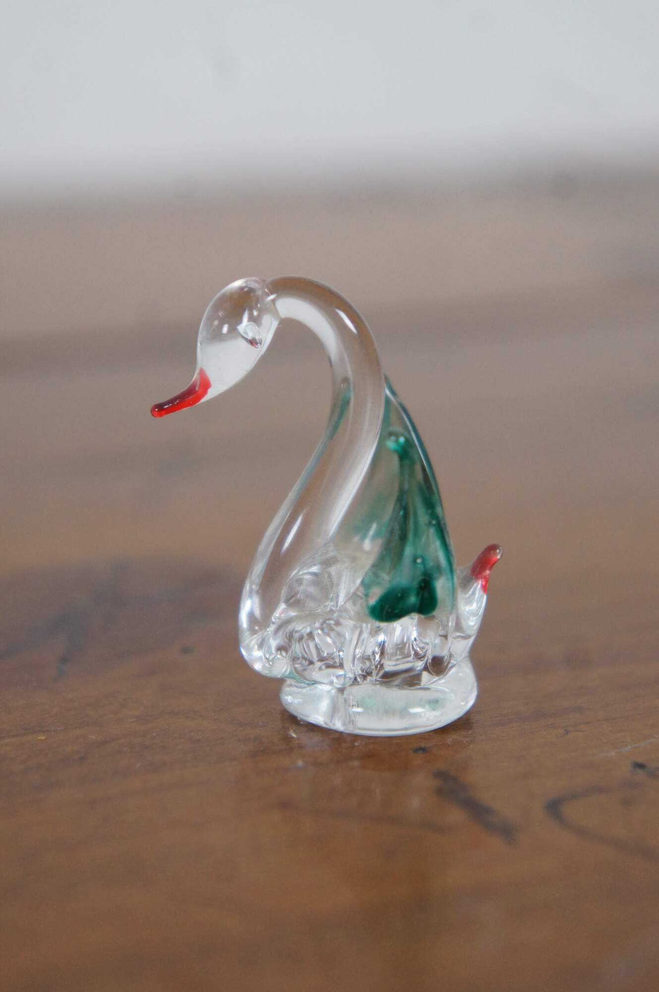 Vintage Hand Blown Art Glass Murano Large Heavy saving Bird Swan Figurine