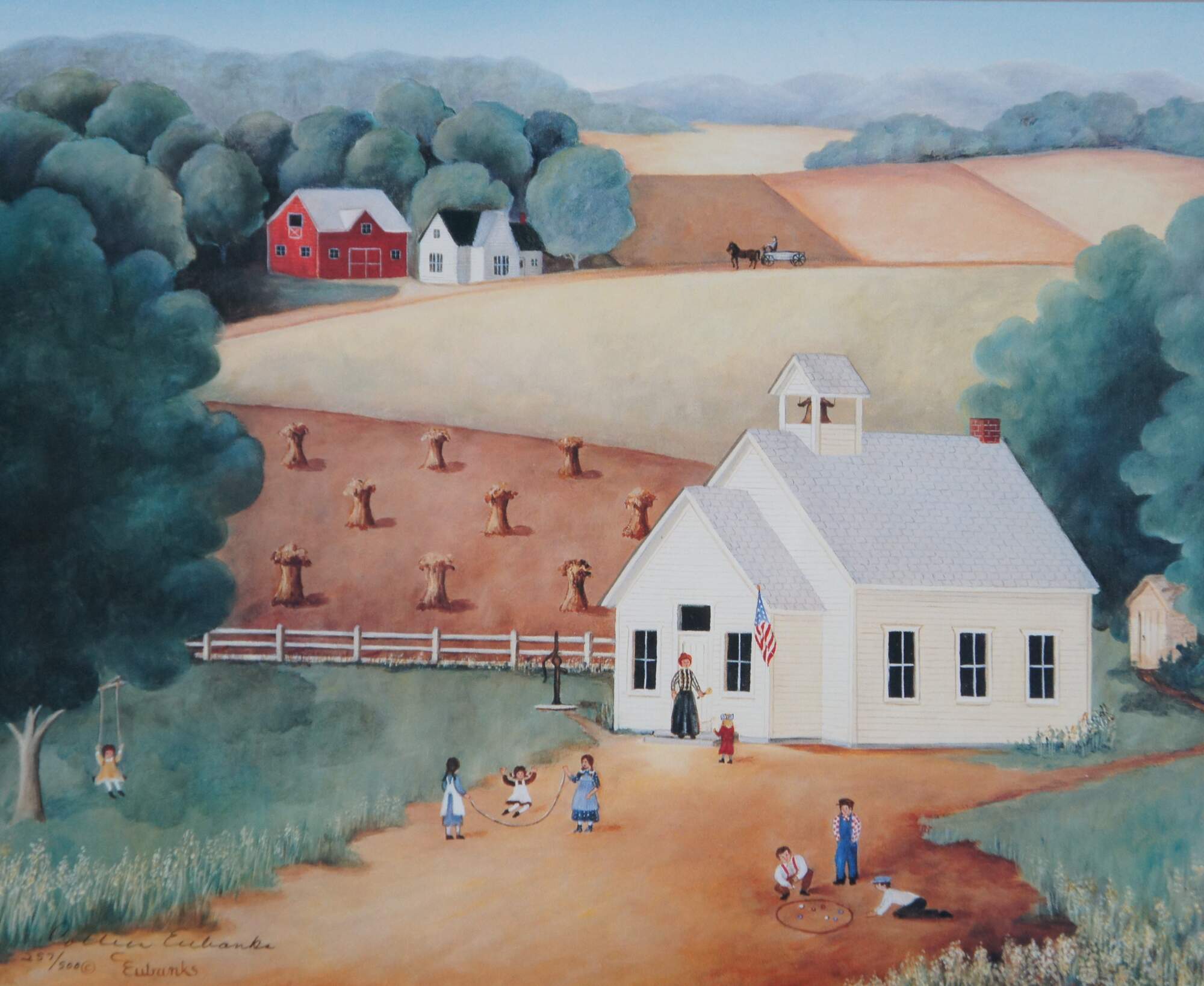 Colleen Eubanks Americana Folk Art Country Farmhouse Signed Print 28