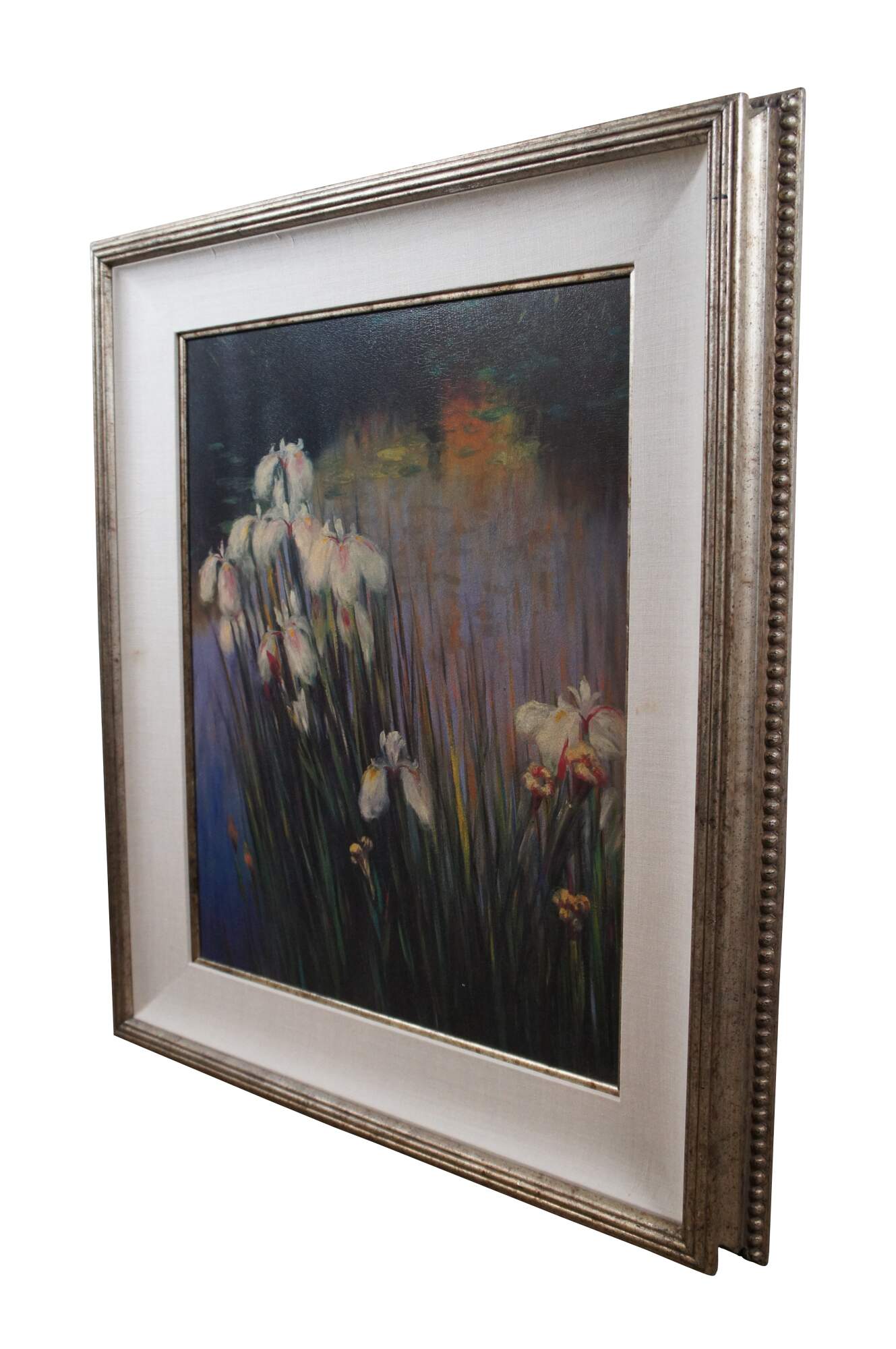 Greg Singley Wild Irises Framed Impressionist Print on Board 41