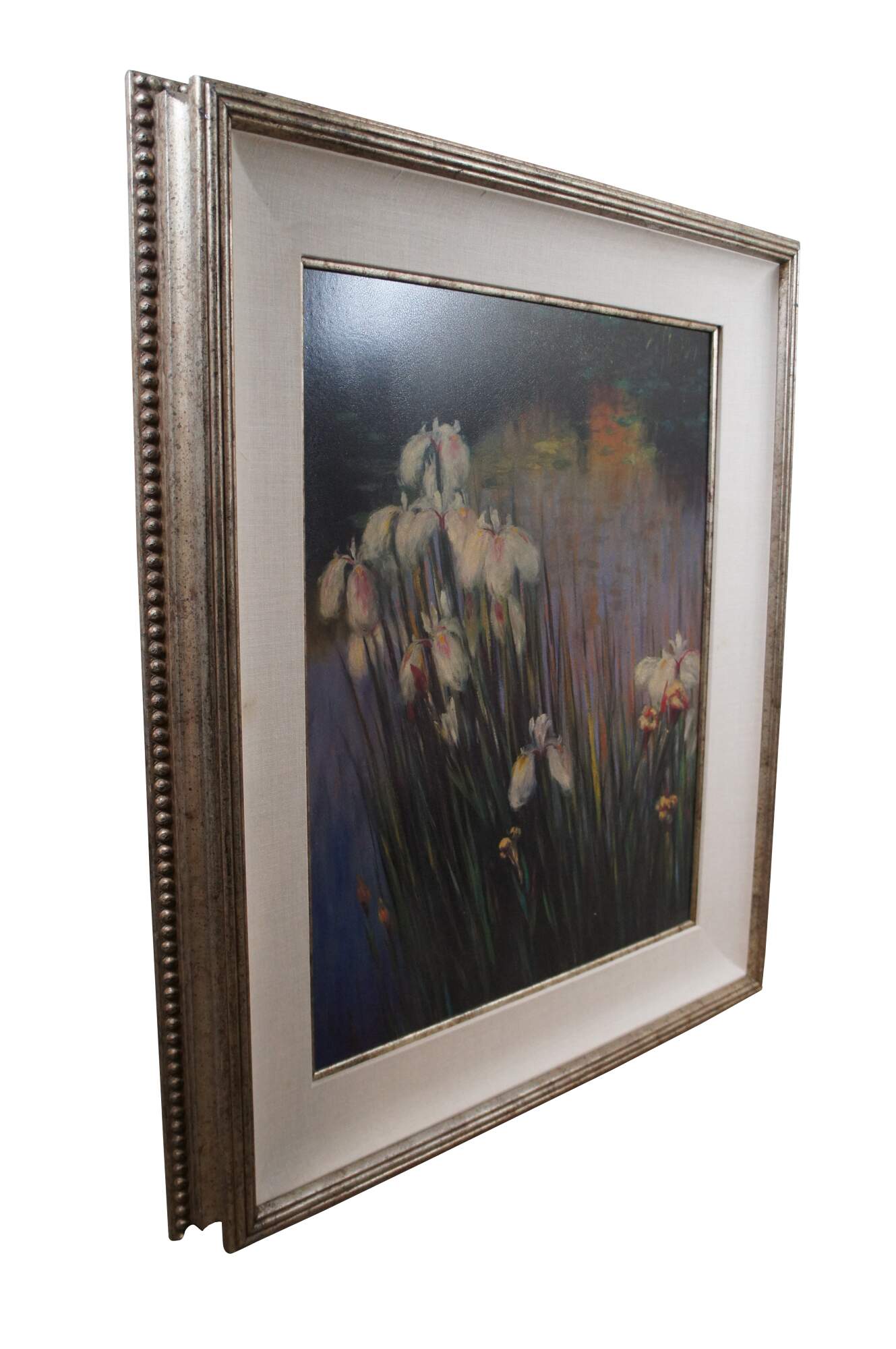 Greg Singley Wild Irises Framed Impressionist Print on Board 41