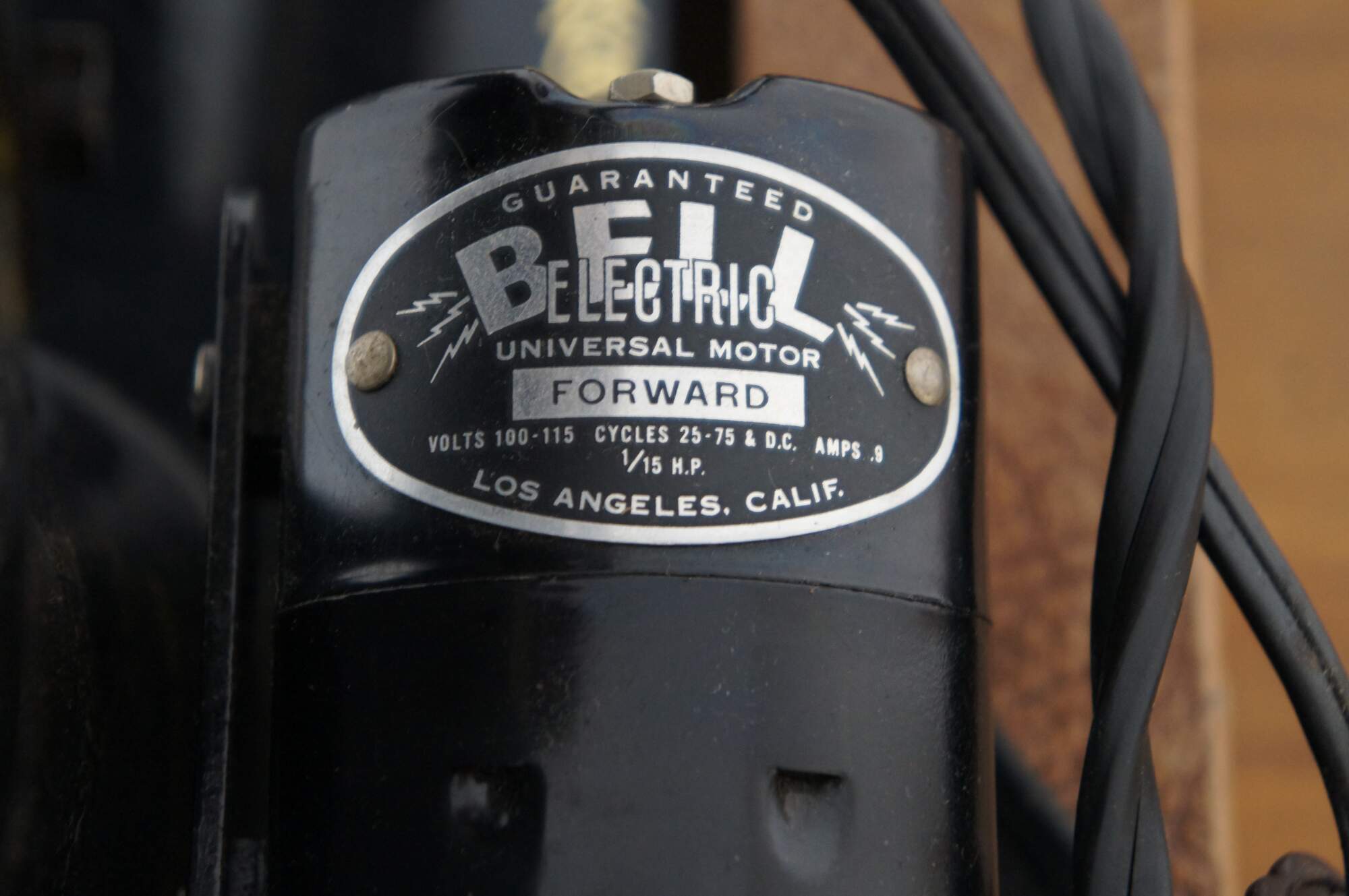 BelAir Bantam Electric Sewing Machine Foot Pedal & Bakelite