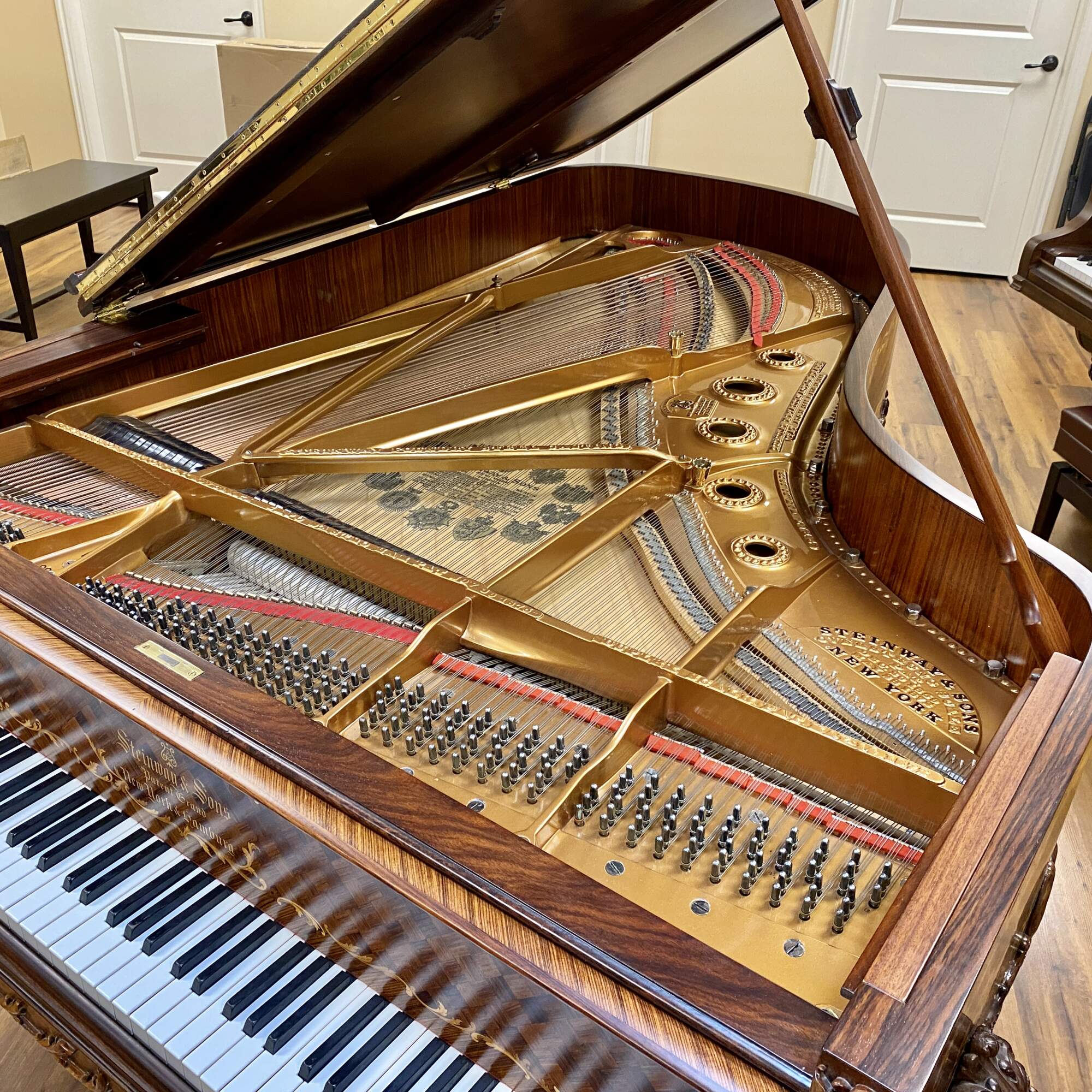 KYO　19＋20世紀スタインウェイ デカール Steinway A+B Steinway & Sons Grand Piano Sticker 2 set Decal Length: 25cm